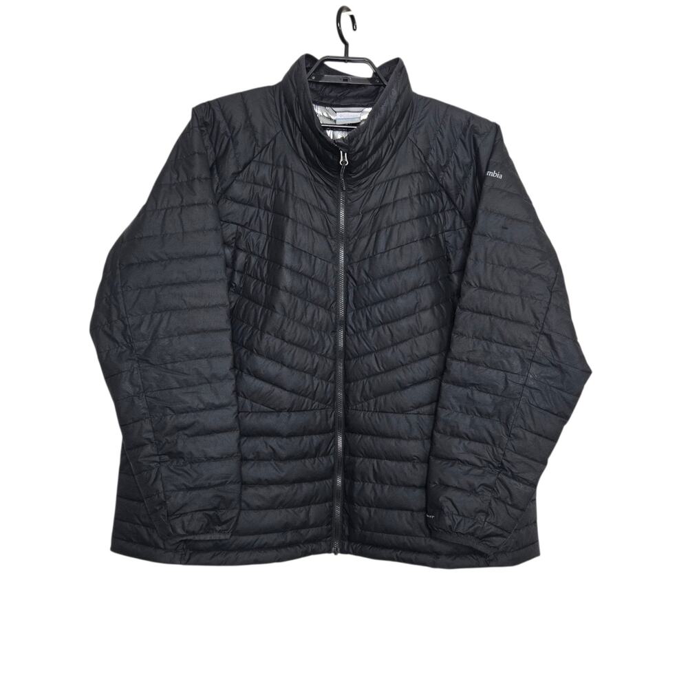 Columbia Womens Powder Lite II Jacket Size 3X Omni-Heat Black 2010372